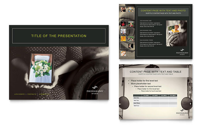 Photography Studio - PowerPoint Presentation Template Design