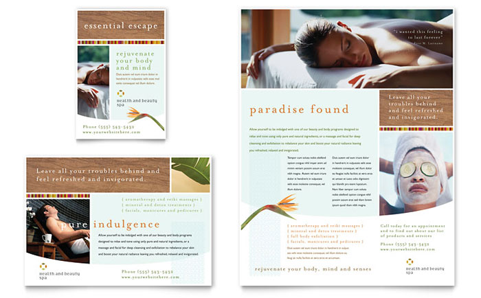 Health & Beauty Spa Flyer & Ad Template Design