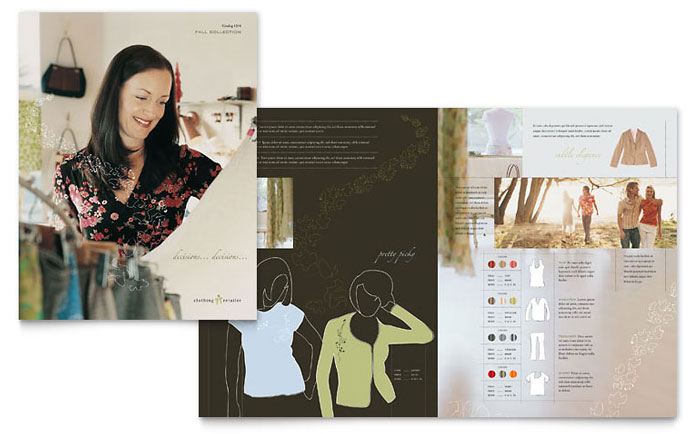 Brochure Template Design - Women's Clothing Store