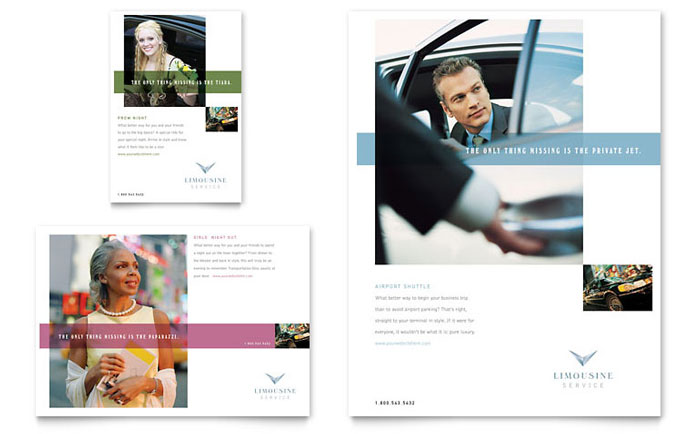 Flyer & Ad Template Design - Limousine Service