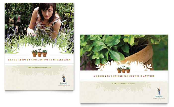 Landscape & Garden Store Poster Template Design