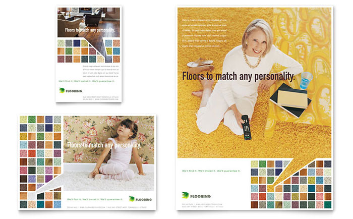 Flyer & Ad Template Design - Carpet & Hardwood Flooring