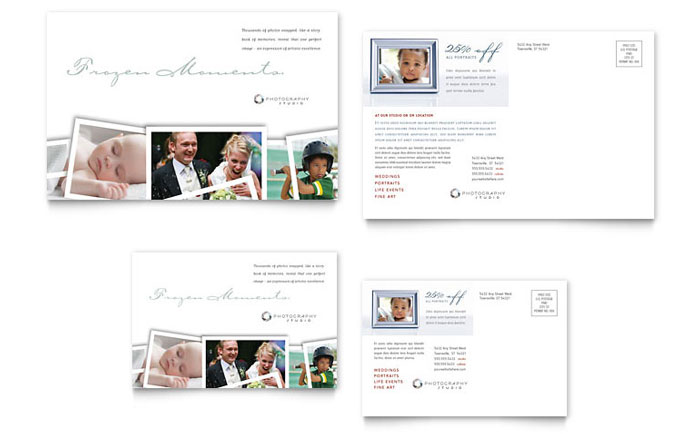 Postcard Template Design - Photographer & Photography Studio