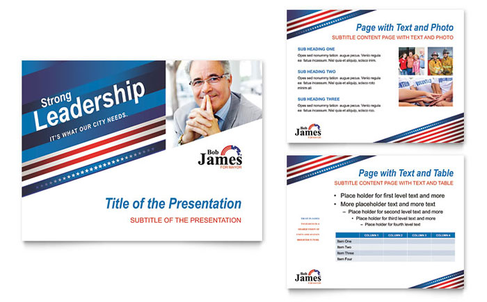 Political Campaign - PowerPoint Presentation Template Design