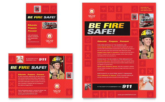 Fire Safety - Flyer & Ad Template Design