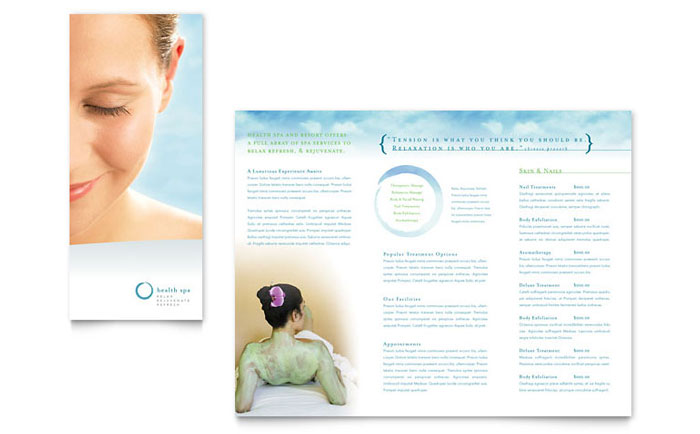 Health Spa Tri Fold Brochure