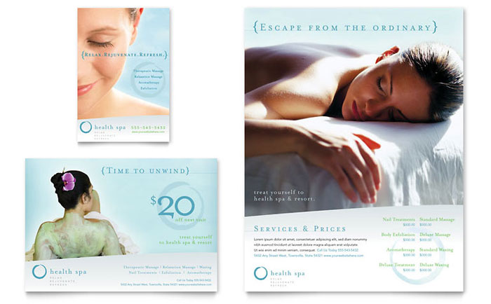 Flyer & Ad Template Design - Health Spa & Resort