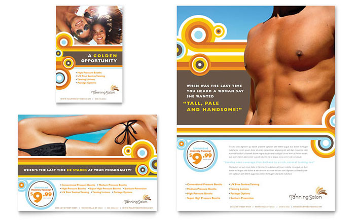 Tanning Salon - Flyer & Ad Template Design