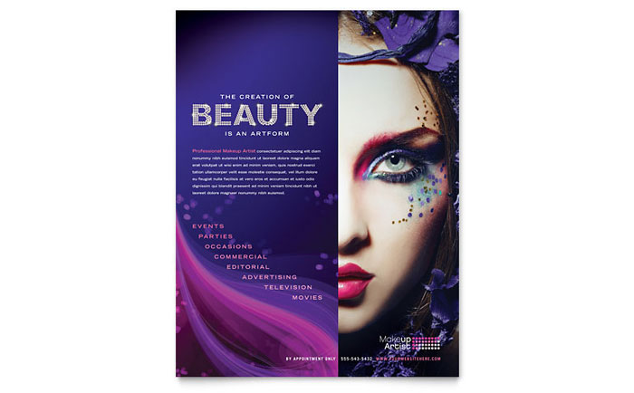 Makeup Artist - Flyer Template Design