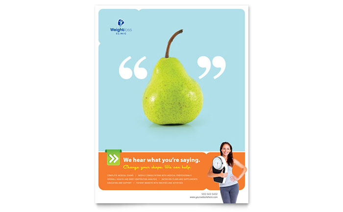 Weight Loss Clinic - Flyer Template Design