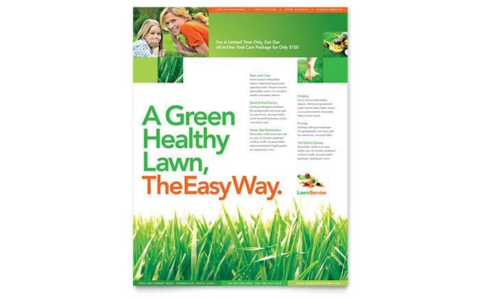 Lawn Maintenance - Flyer Template Design