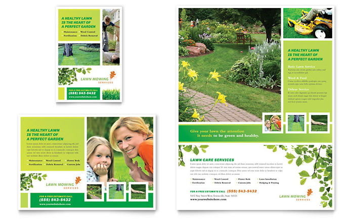 Lawn Mowing Service - Flyer & Ad Template Design