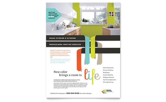 House Painter - Flyer Template Design Sample