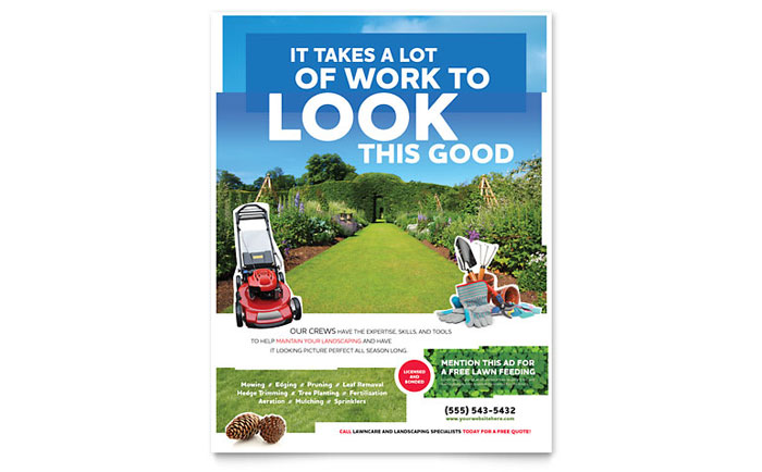 Landscaping - Flyer Template Design Sample