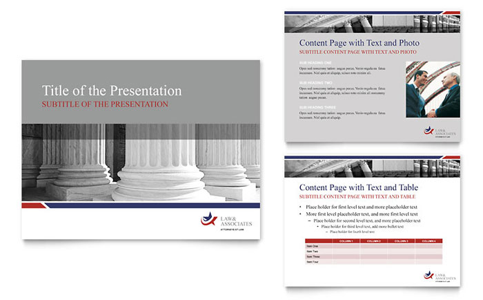 Legal & Government Services - PowerPoint Presentation Template Design