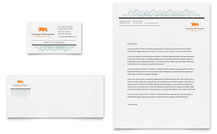 Attorney - Business Card & Letterhead Template Design