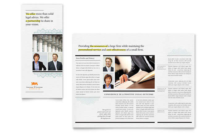 Attorney - Tri Fold Brochure Template Design