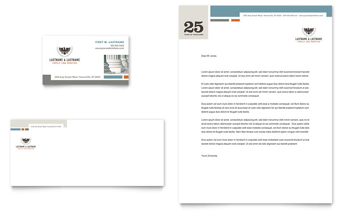 Family Law Attorneys - Business Card & Letterhead Design