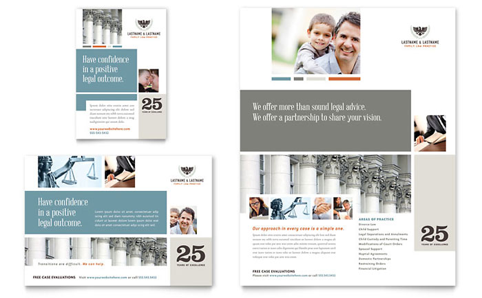 Family Law Attorneys - Flyer & Ad Template Design