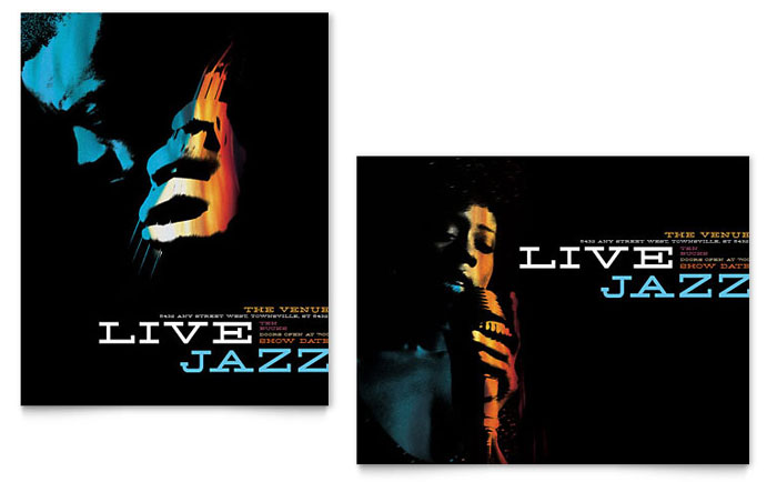 Jazz Music Event - Poster Template Design