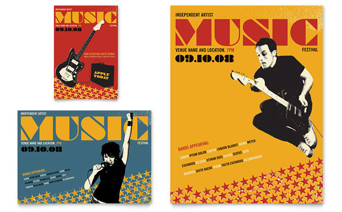 Live Music Festival Event - Business Marketing Templates