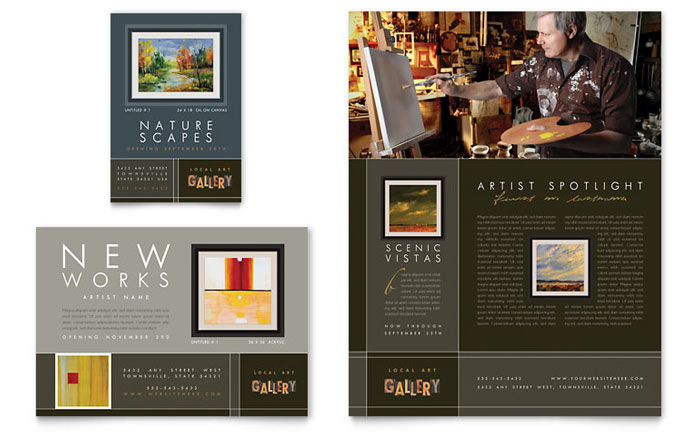 Art Gallery & Artist - Flyer & Ad Template Design
