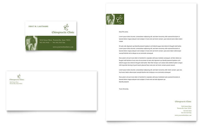 Chiropractor - Business Card & Letterhead Template Design