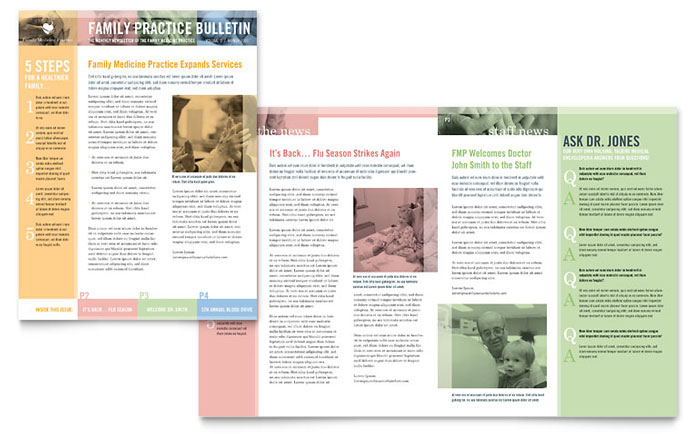 Family Doctor Newsletter Template Design