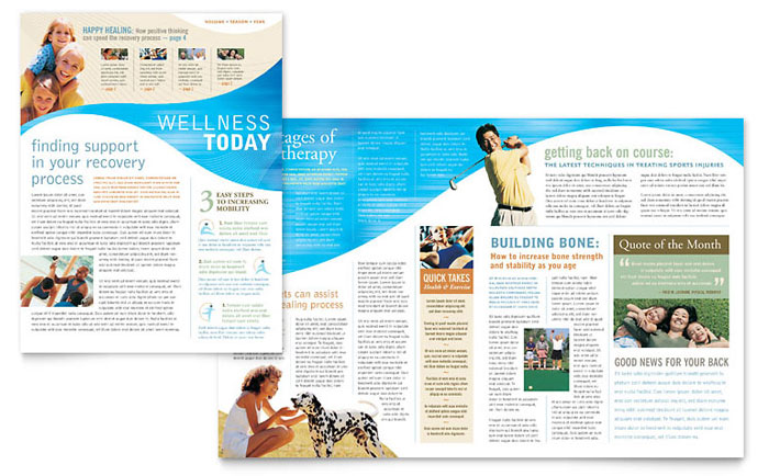 Newsletter Template Design - Physical Therapist