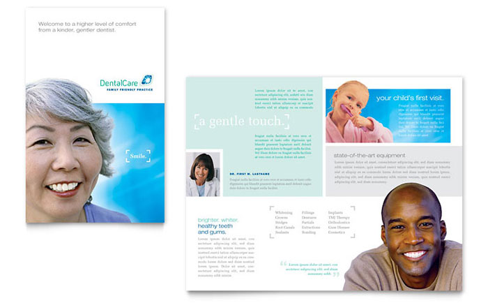 Brochure Template Design - Dental Care