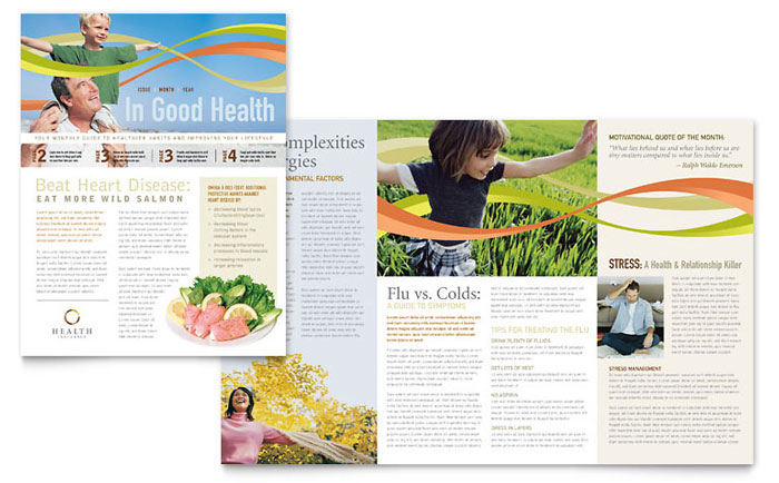 Newsletter Template Design - Health Insurance Company