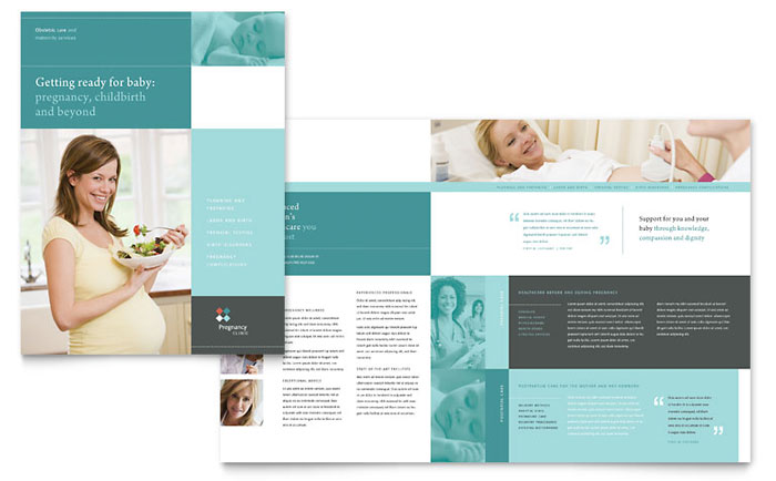 Pregnancy Clinic - Brochure Template Design Sample