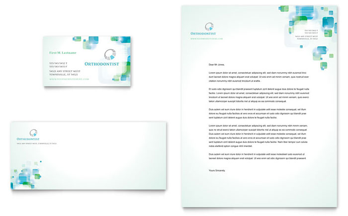 Orthodontist - Business Card & Letterhead Template Design