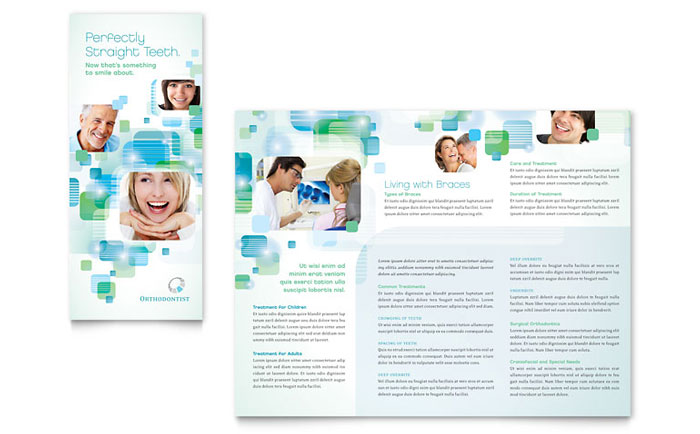 Orthodontist - Tri Fold Brochure Template Design