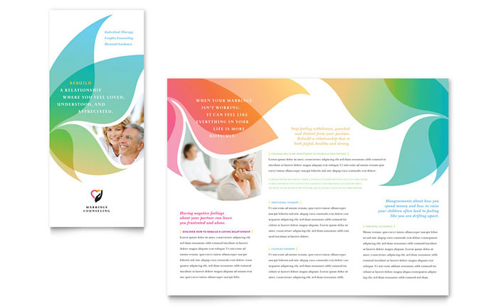 Marriage Counseling Tri Fold Brochure Design Template