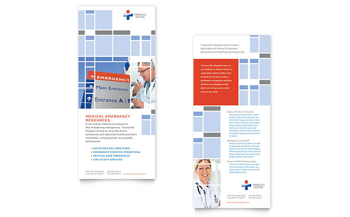 Hospital Rack Card Template Design