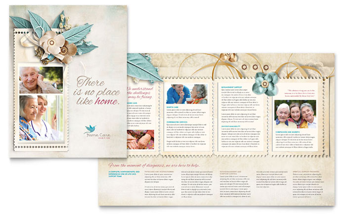 Hospice & Home Care - Brochure Template Design Sample
