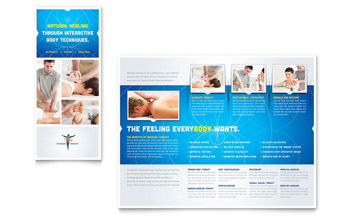 Reflexology & Massage - Brochure Template Design Sample
