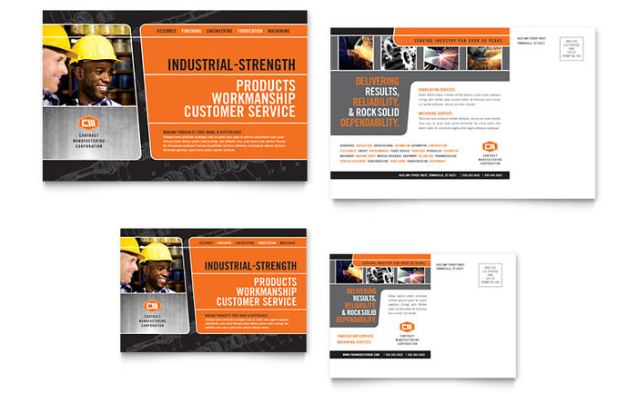 Manufacturing Engineering - Postcard Template Design