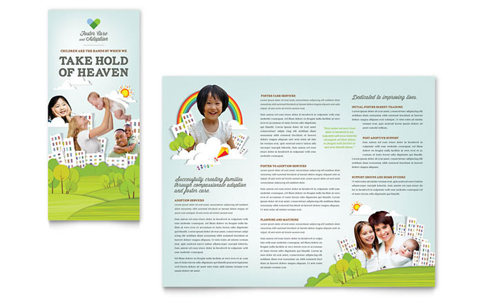 Foster Care & Adoption - Brochure Template Design Sample
