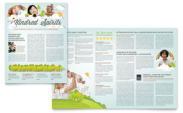 Newsletter Template Design - Foster Care & Adoption