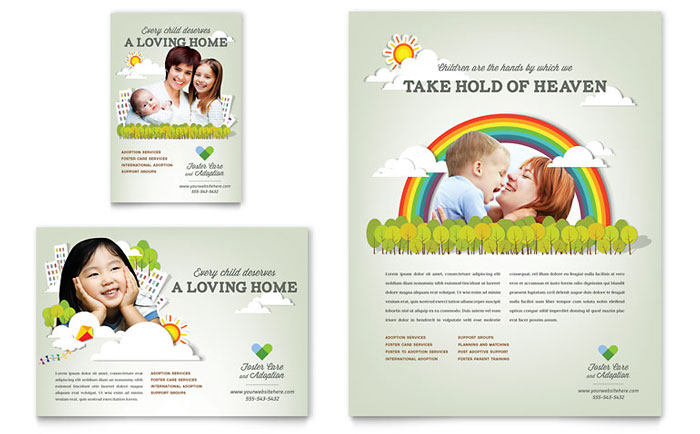 Flyer & Ad Template Design - Foster Care & Adoption