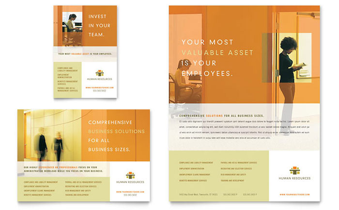 Flyer & Ad Template Design - HR Consulting