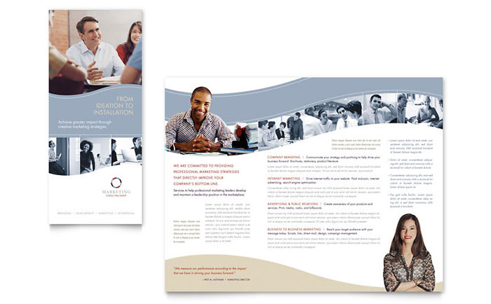 Marketing Communication Agency Tri Fold Brochure