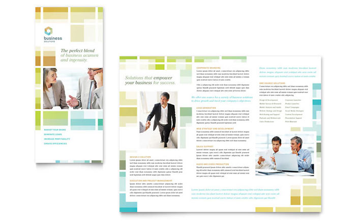 Business Solutions Consultant - Tri Fold Brochure Template Design