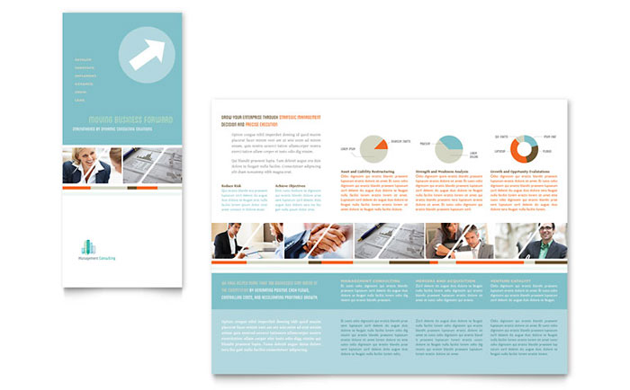 Management Consulting - Tri Fold Brochure Template Design