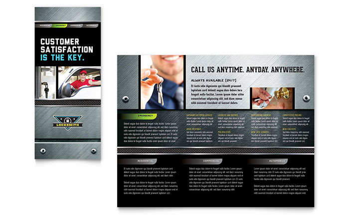 Locksmith - Brochure Template Design Sample