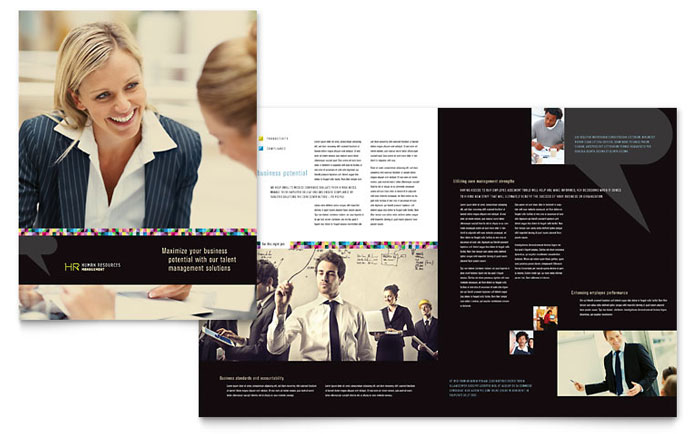 Human Resource Management - Brochure Template Design Sample