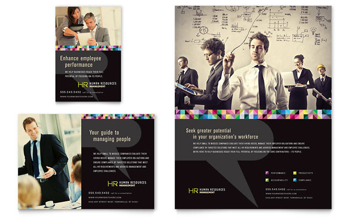 Human Resource Management - Flyer & Ad Template Design