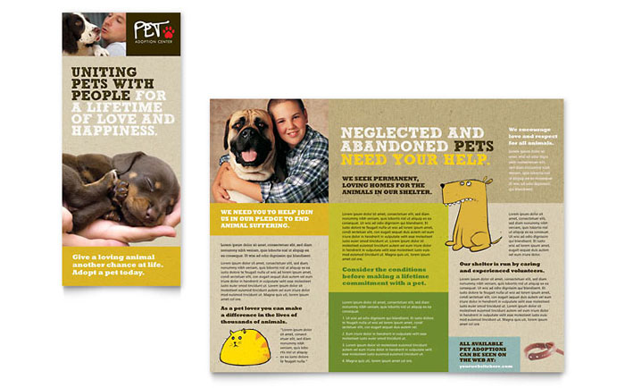 Animal Shelter & Pet Adoption Brochure Design